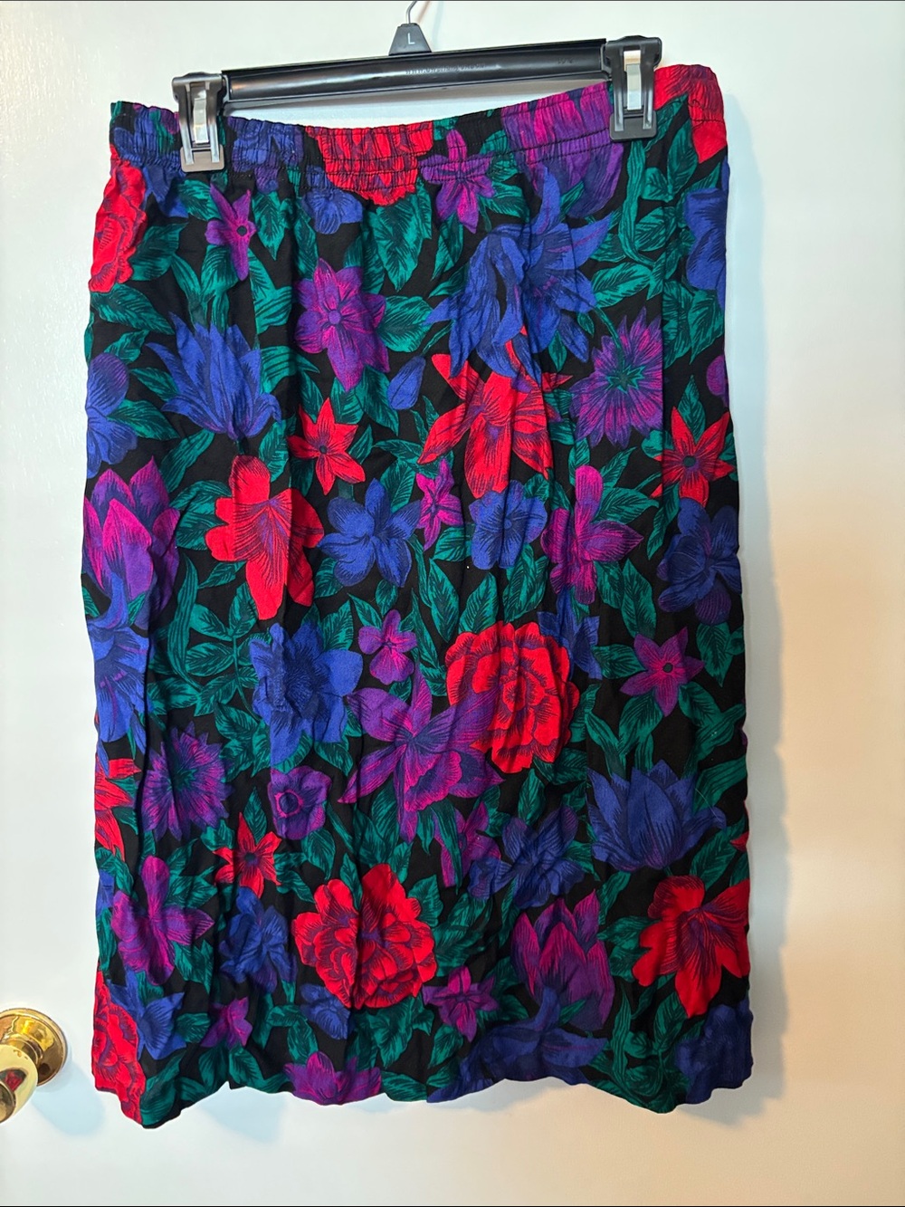 Vintage Fairycore Feminine Cottagecore Floral Whimiscal Maxi Skirt Medium